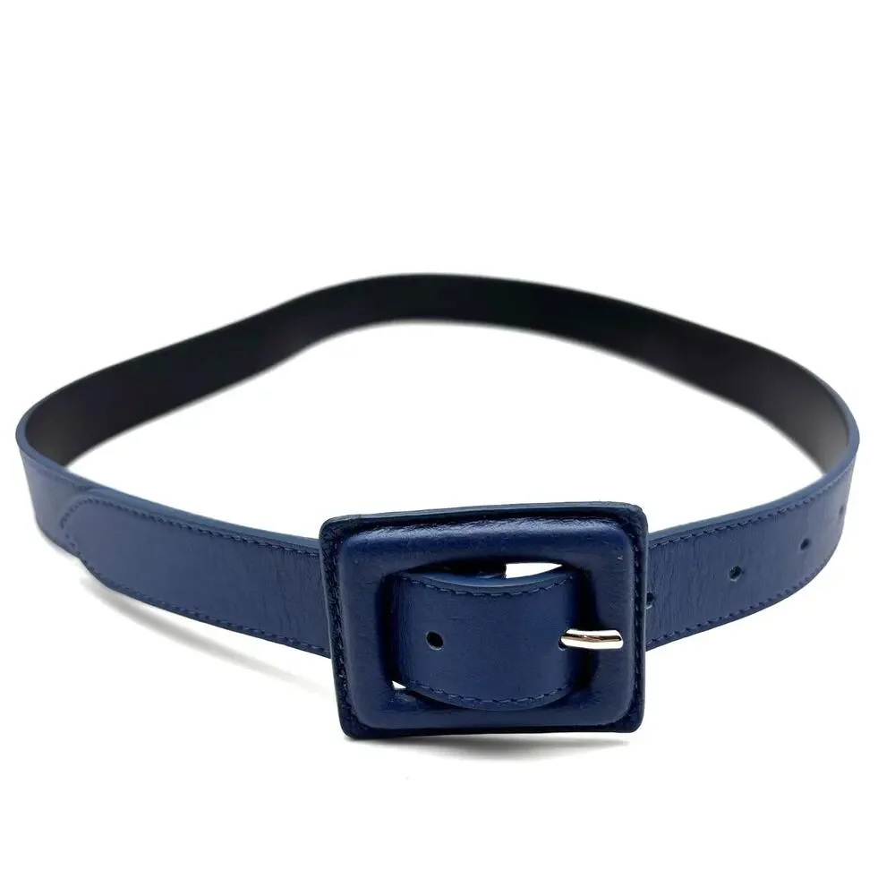 NEW B-Low the Belt Ana Vibrant Mini Royal Blue Leather Waist Belt S 28-34